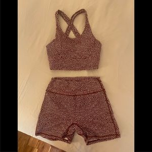 Rosa Sports Bra & Legacy Short - Marroon